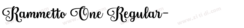 Rammetto One Regular字体转换